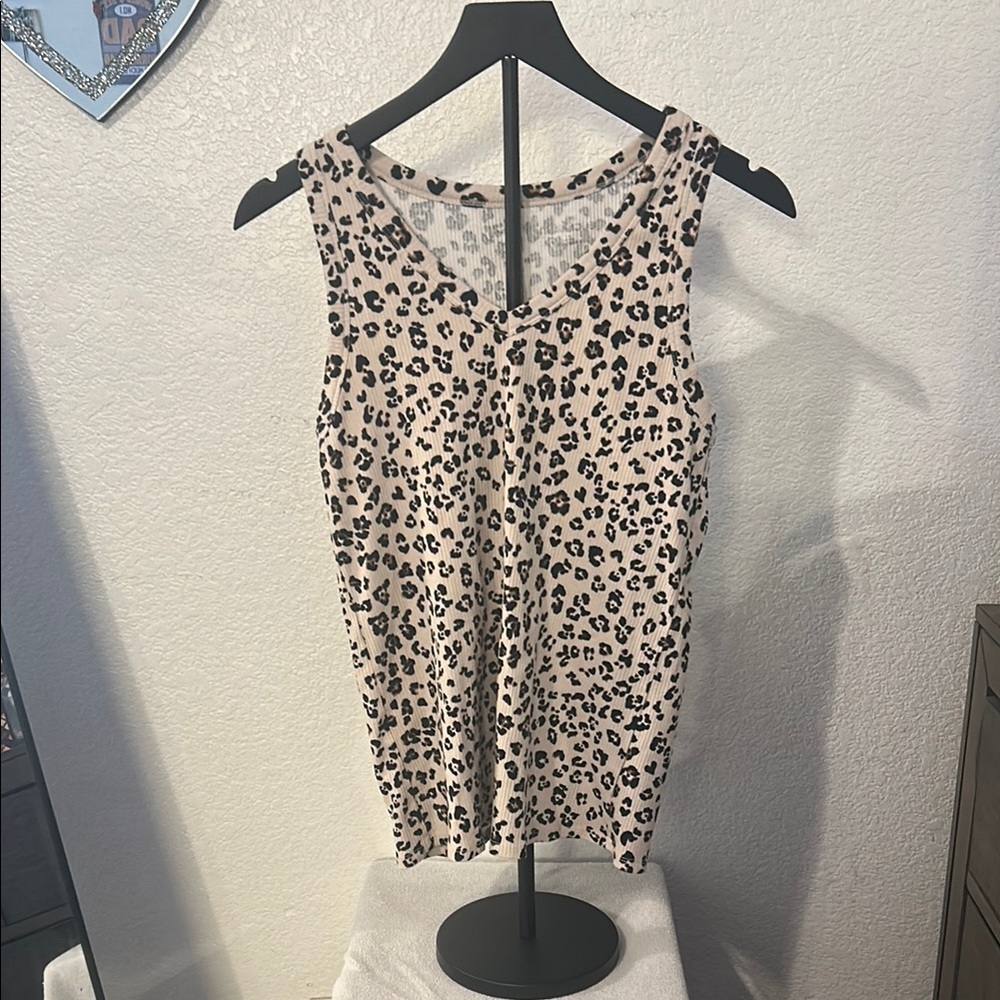 Maurices Brown and Tan Fitted Sleeveless Tank Top